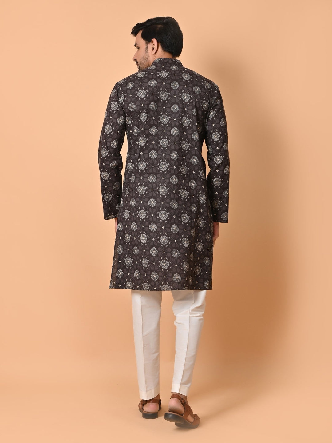 Floral Brown Only Kurta