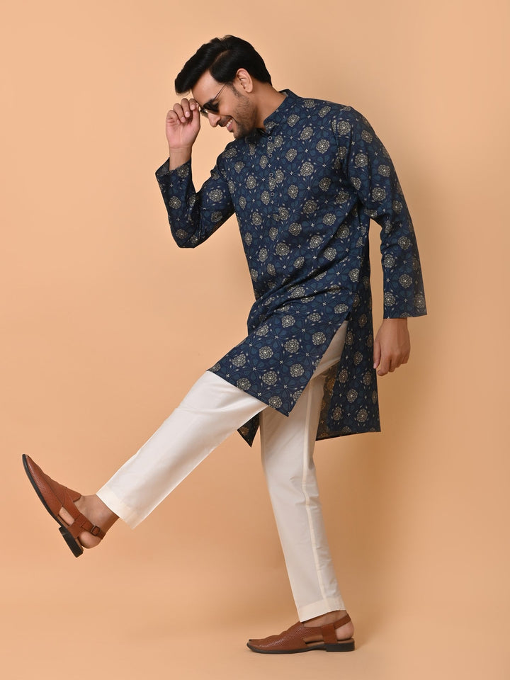 Floral Blue Only Kurta