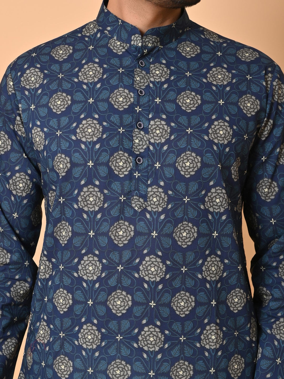 Floral Blue Only Kurta