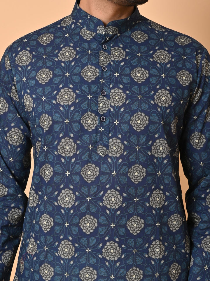 Floral Blue Only Kurta