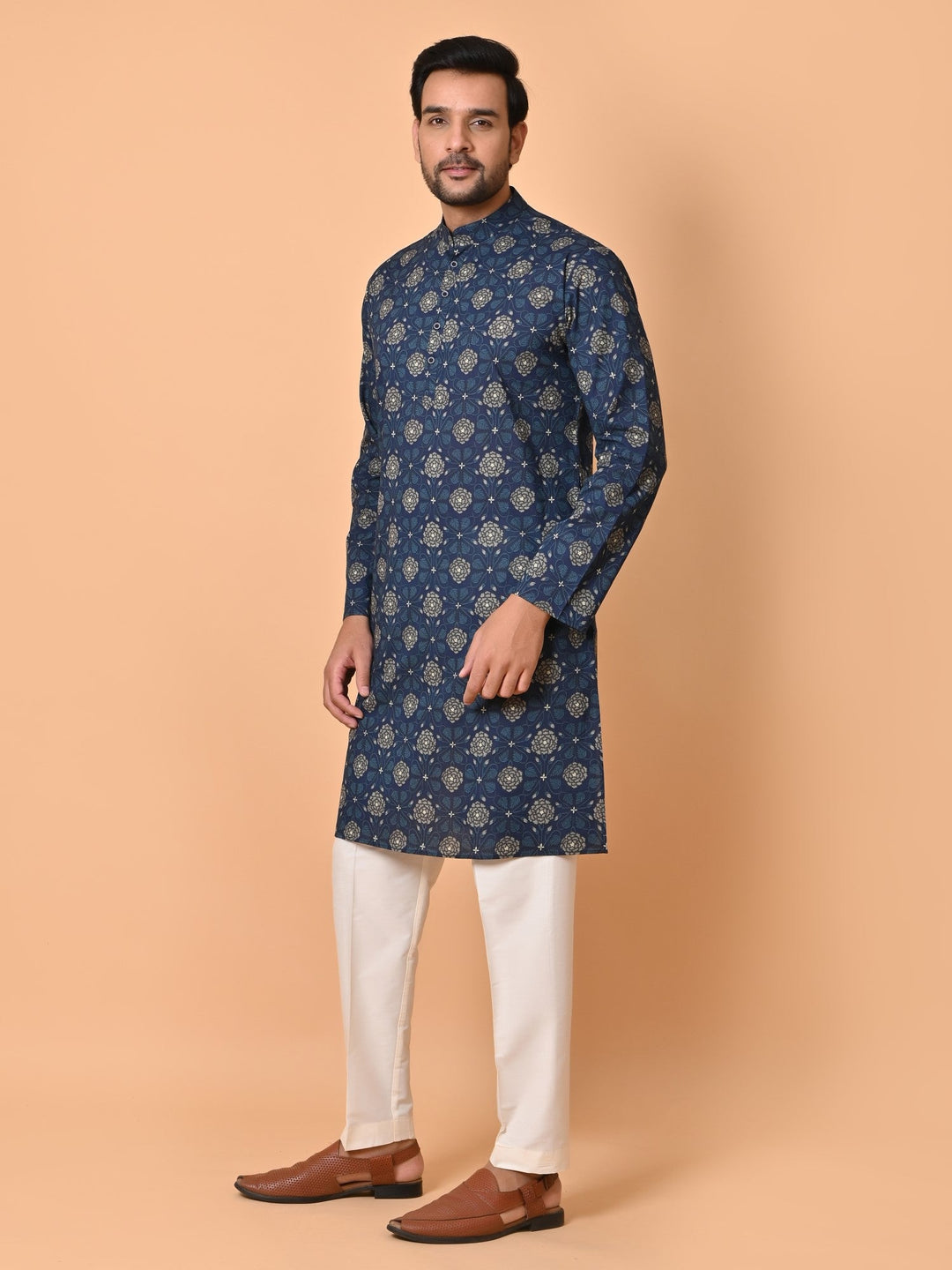 Floral Blue Only Kurta