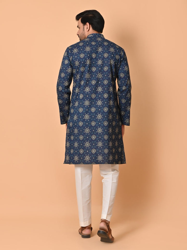 Floral Blue Only Kurta