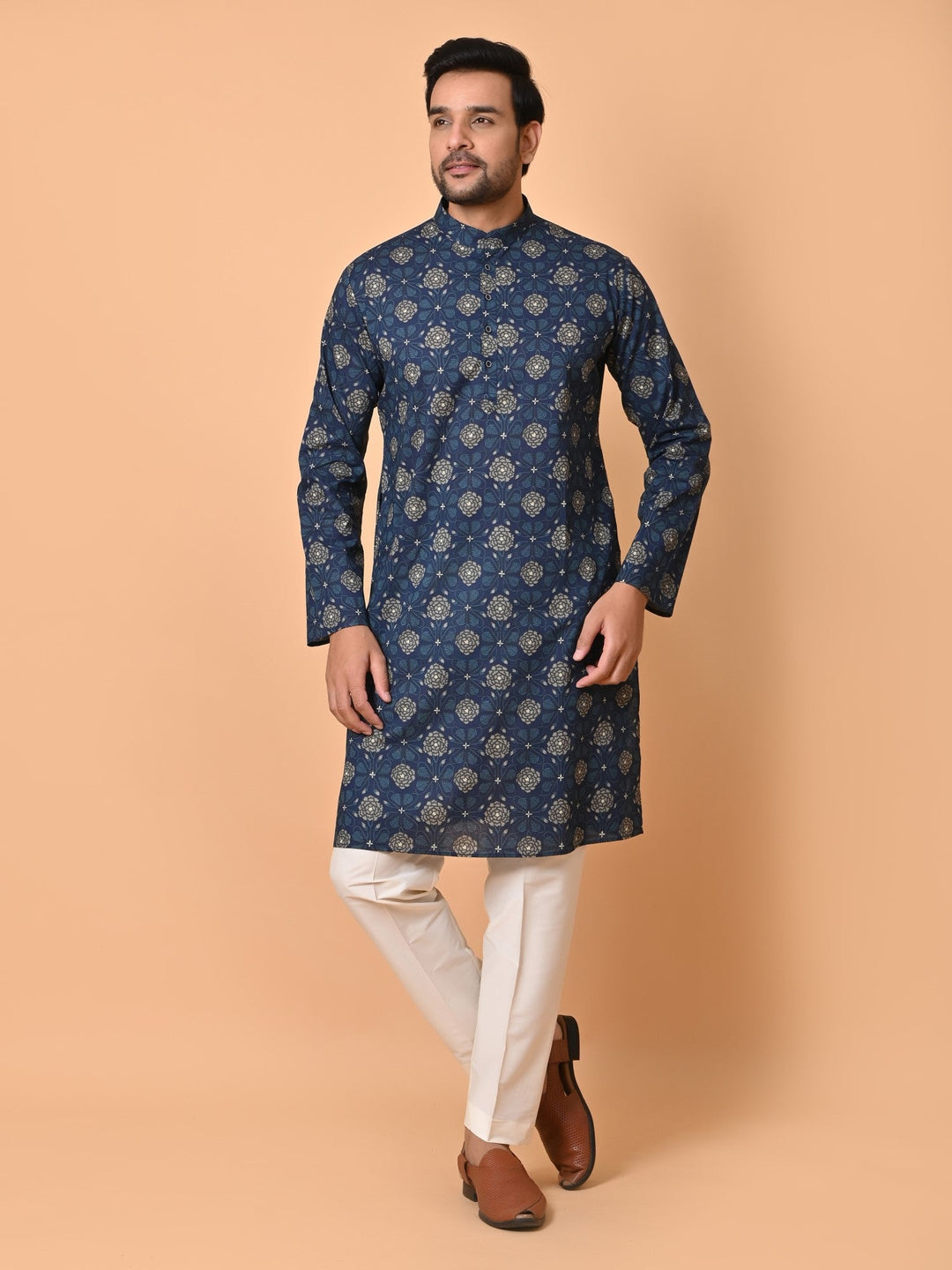 Floral Blue Only Kurta