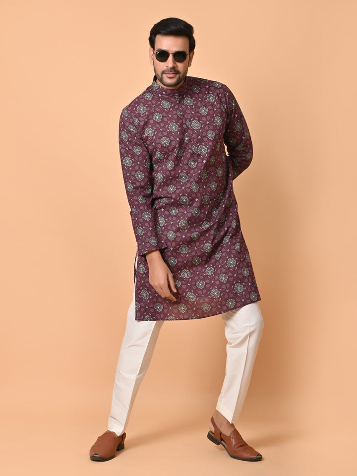 Floral Purple Only Kurta