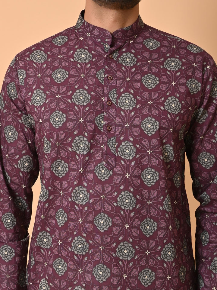 Floral Purple Only Kurta