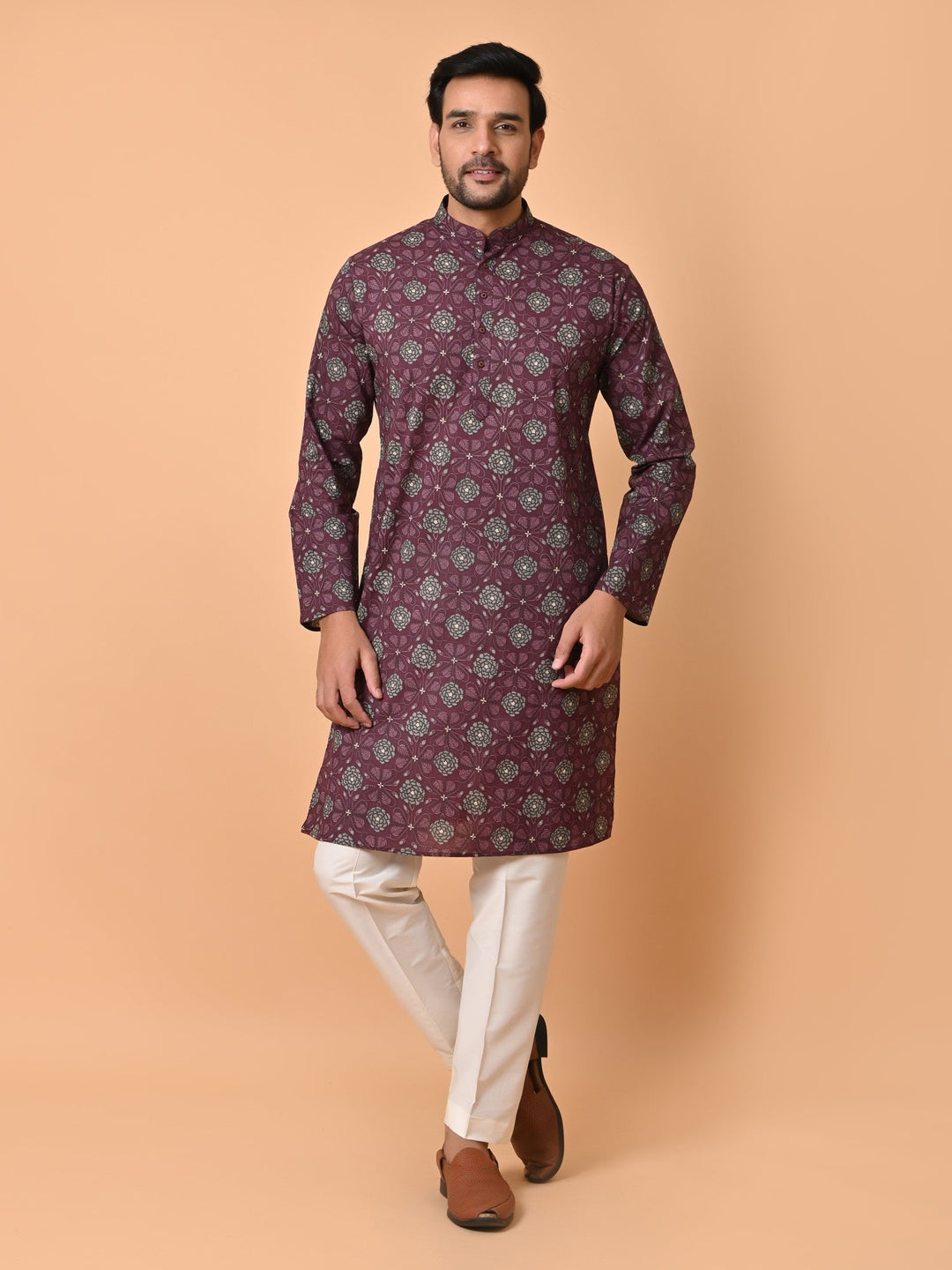 Floral Purple Only Kurta