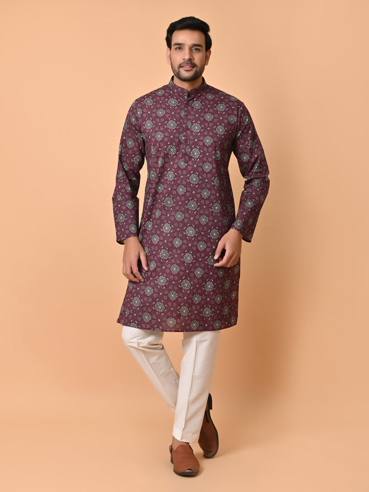 Floral Purple Only Kurta