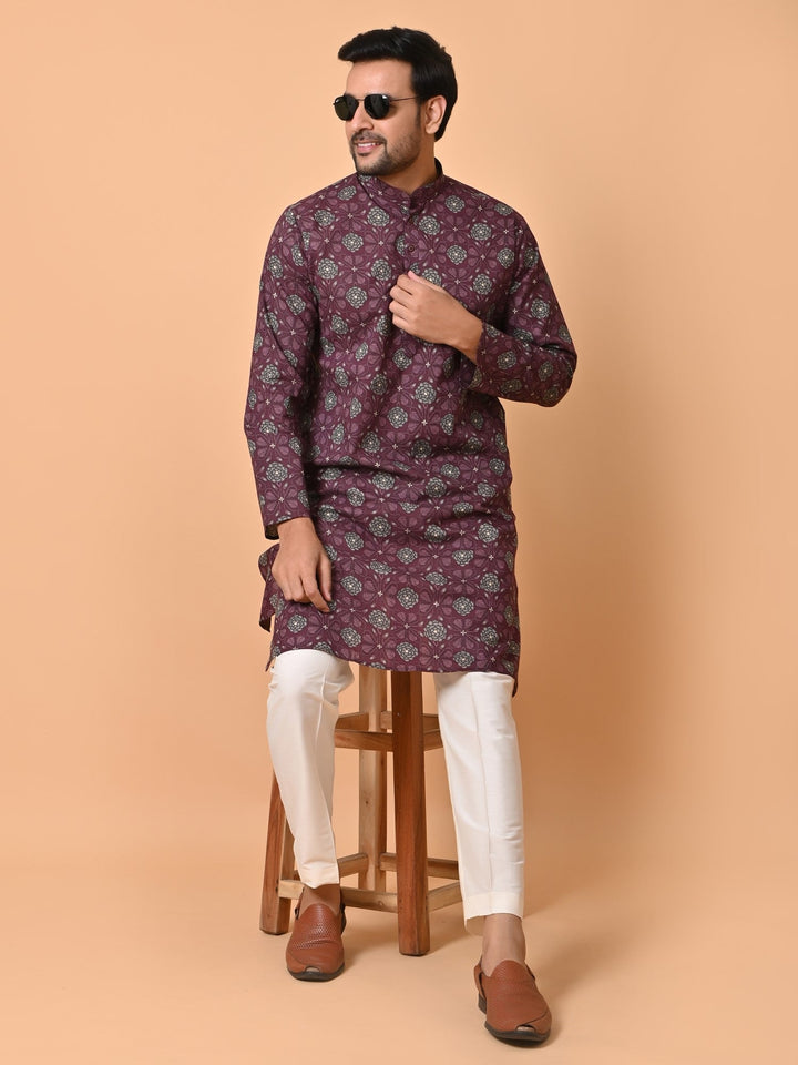 Floral Purple Only Kurta