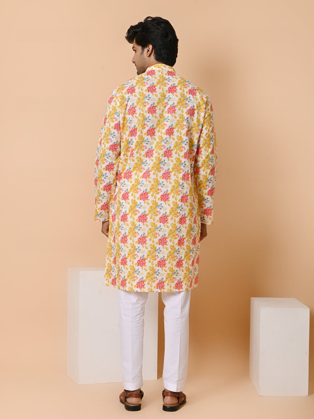 Floral Yellow Only Kurta