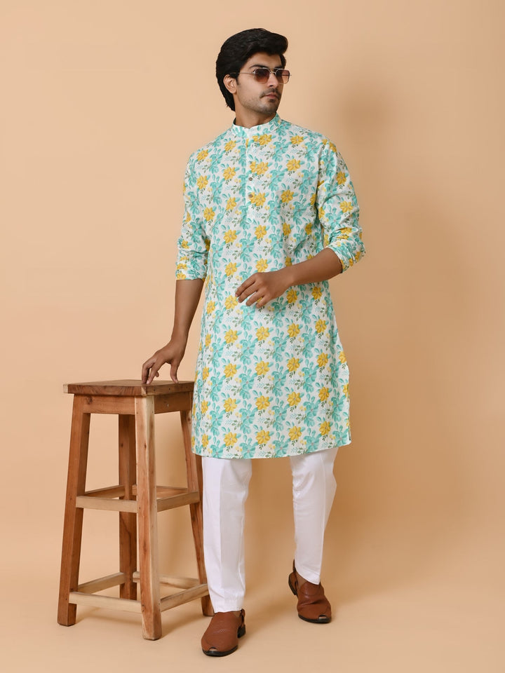 Floral Green Only Kurta