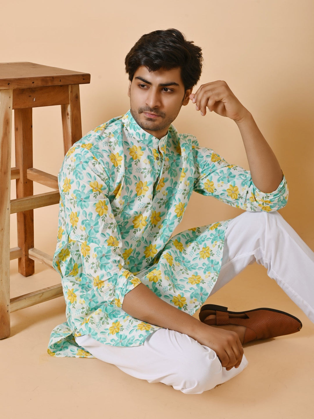 Floral Green Only Kurta