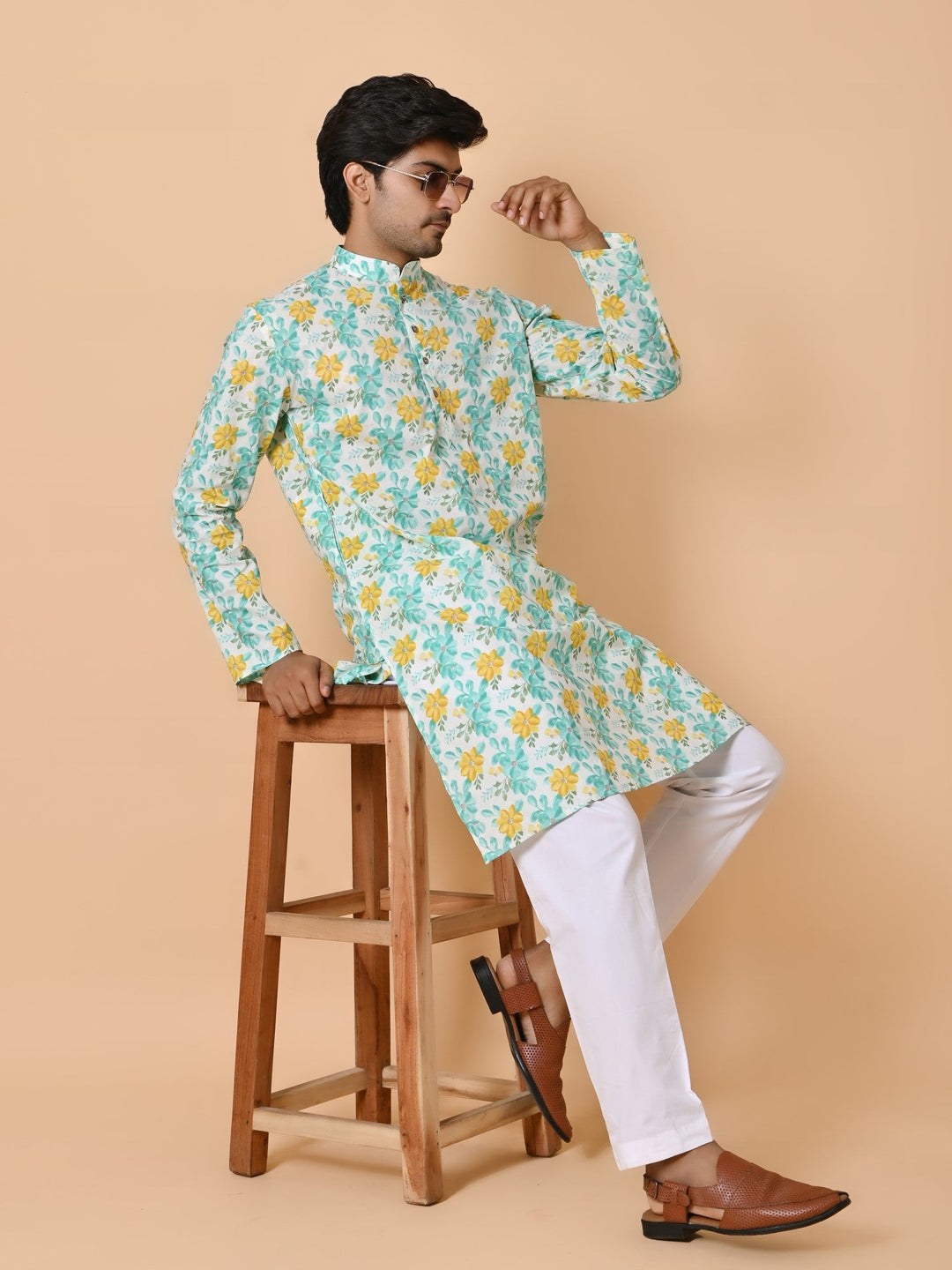 Floral Green Only Kurta