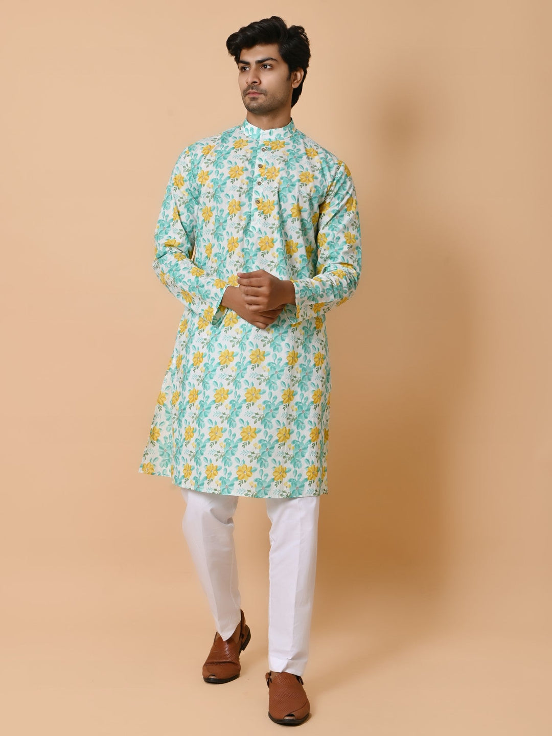 Floral Green Only Kurta