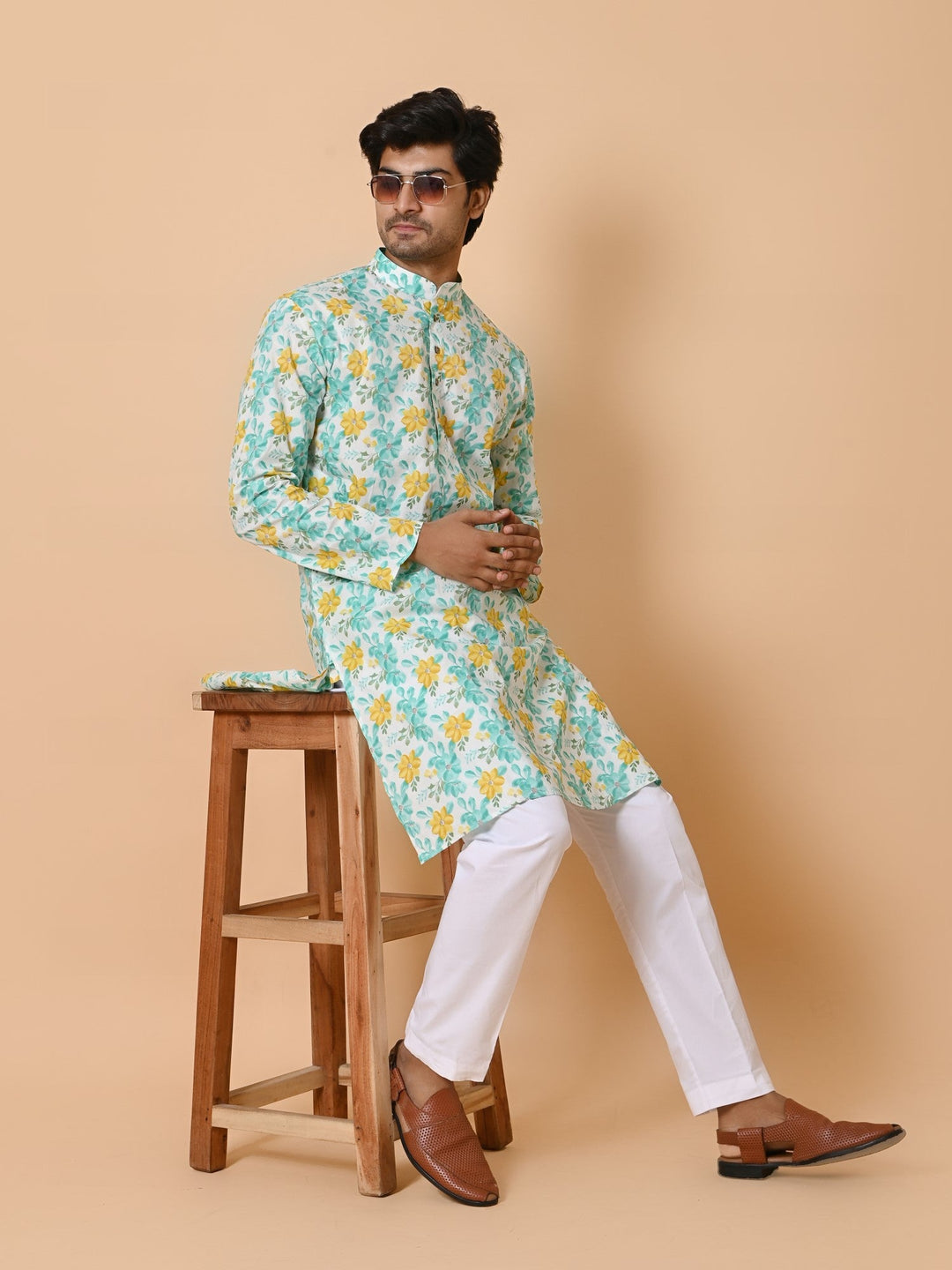 Floral Green Only Kurta