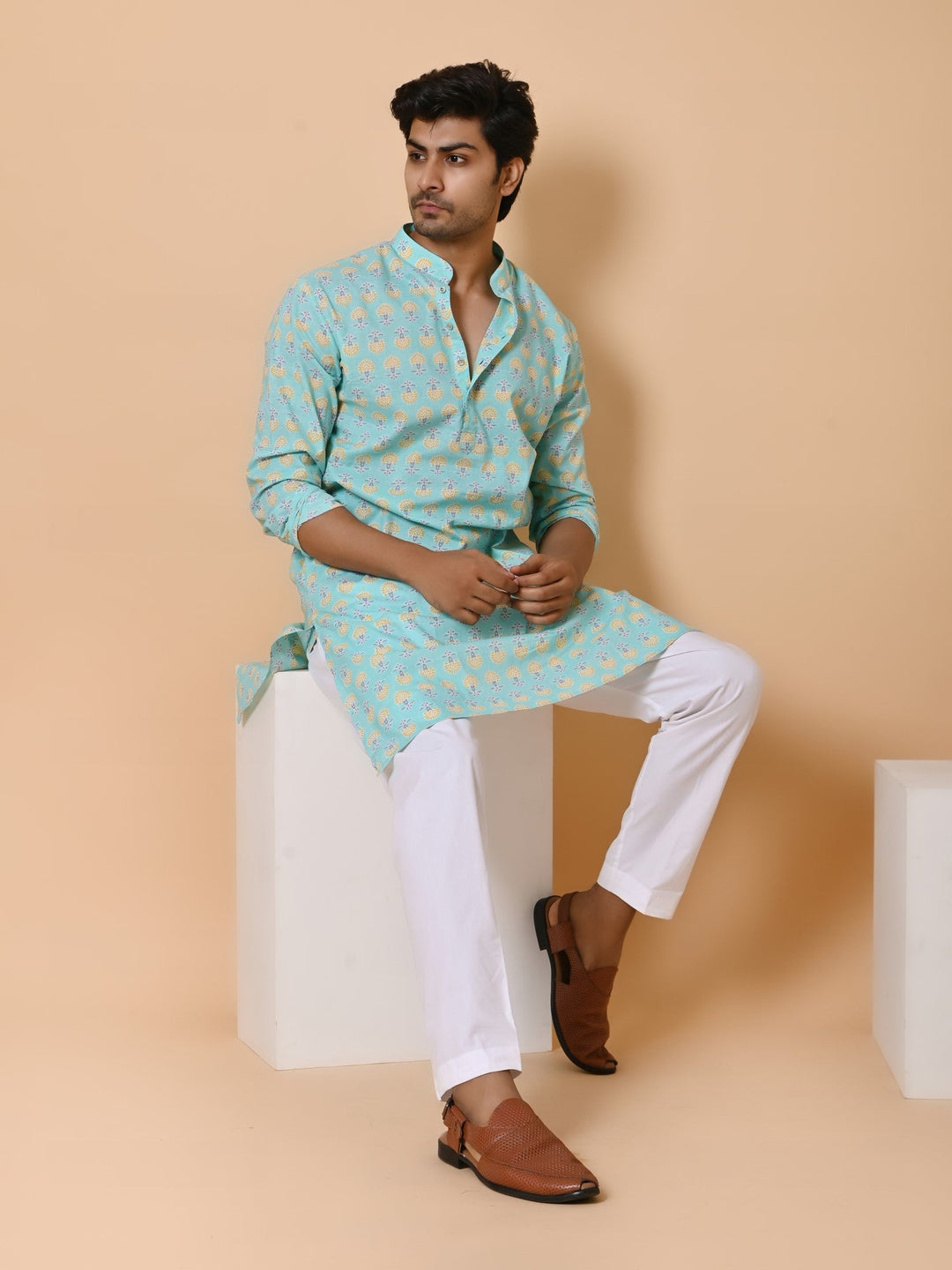 Ethnic Motifs Green Only Kurta