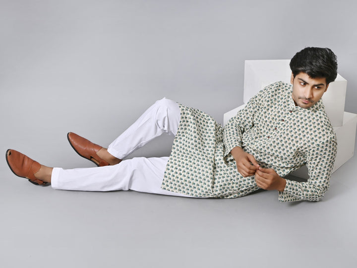 Floral Green Only Kurta