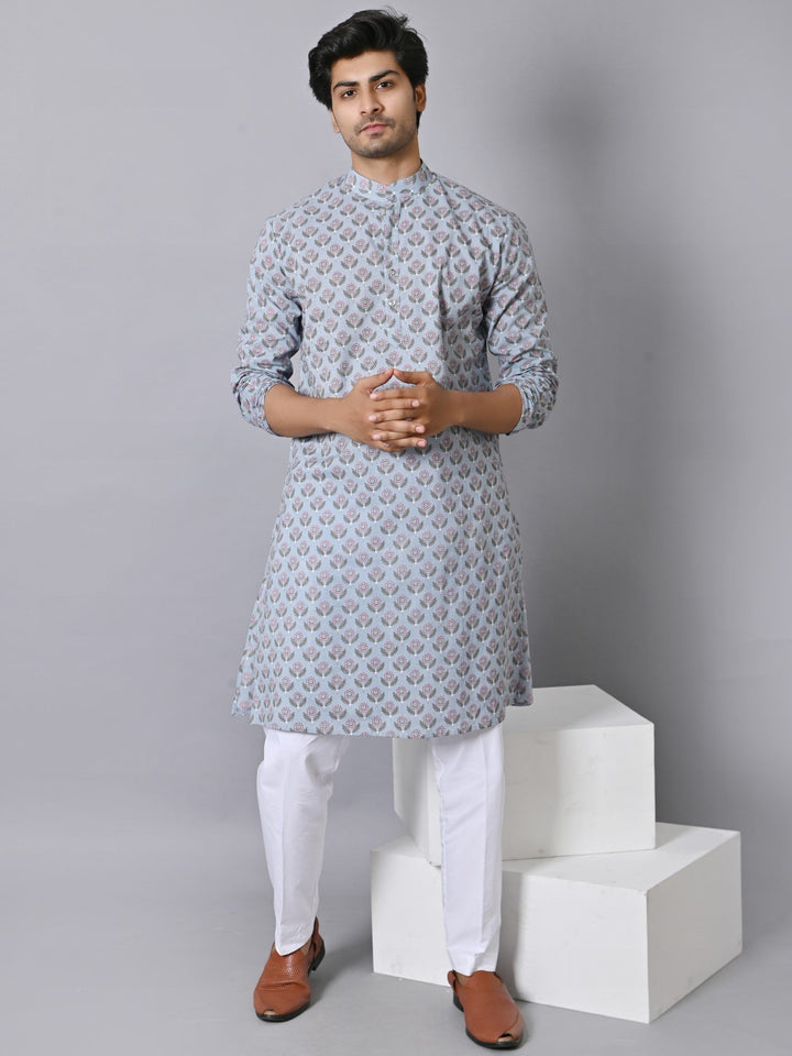 Floral Grey Only Kurta