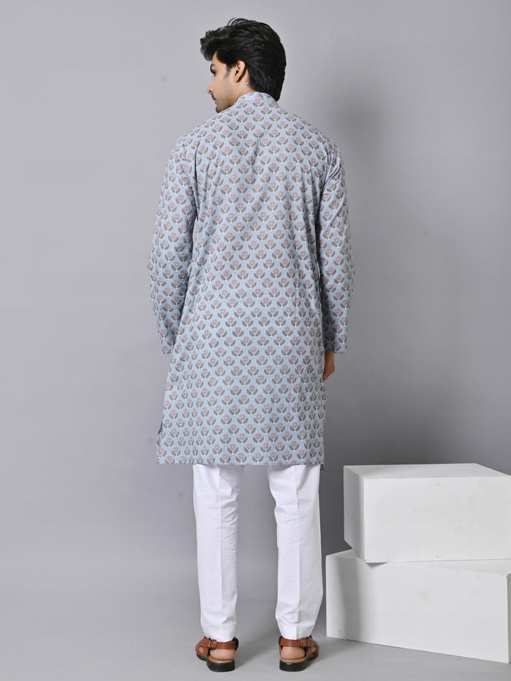 Floral Grey Only Kurta