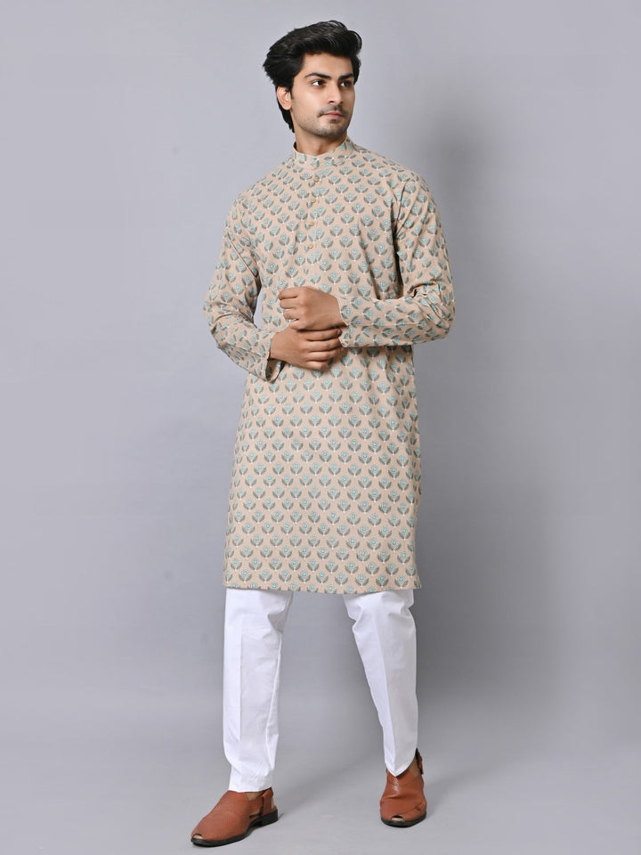 Floral Brown Only Kurta