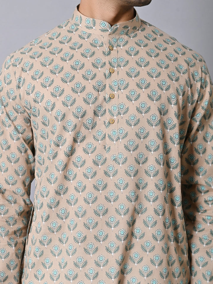 Floral Brown Only Kurta