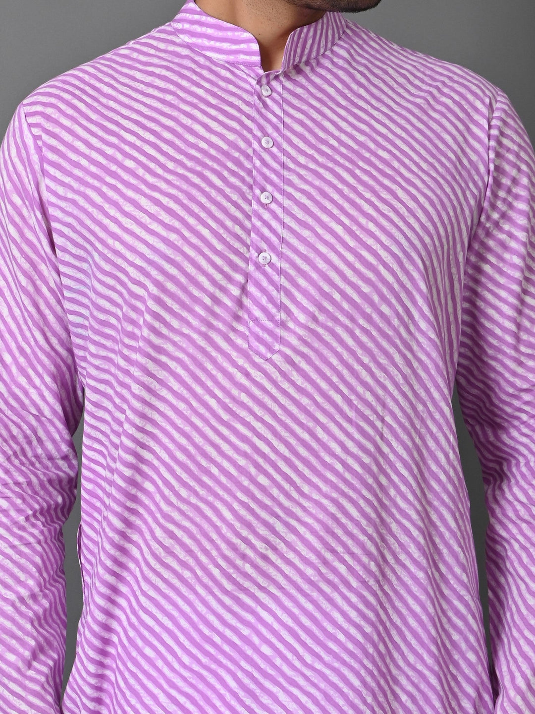 Leheriya Purple Only Kurta