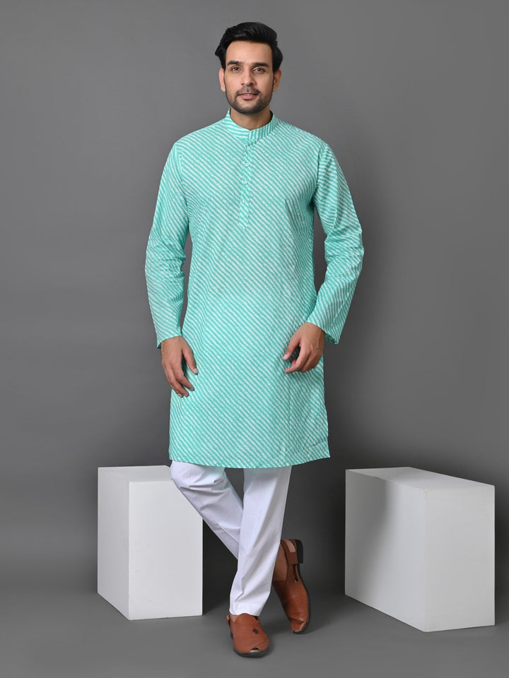 Leheriya Green Only Kurta