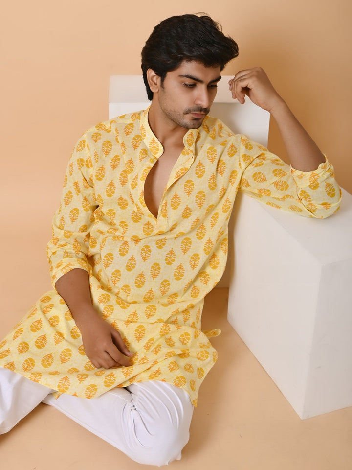 Floral Yellow Only Kurta