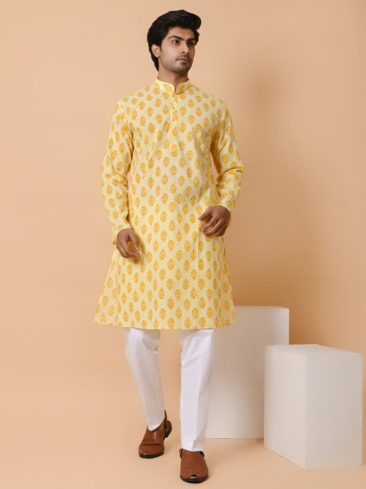 Floral Yellow Only Kurta