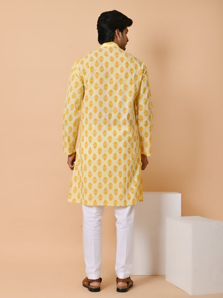 Floral Yellow Only Kurta