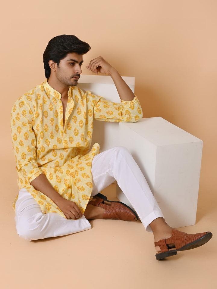 Floral Yellow Only Kurta