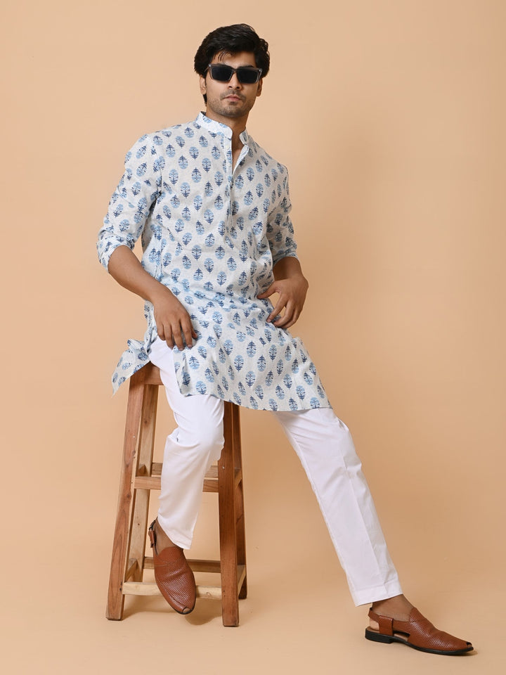 Floral Blue Only Kurta