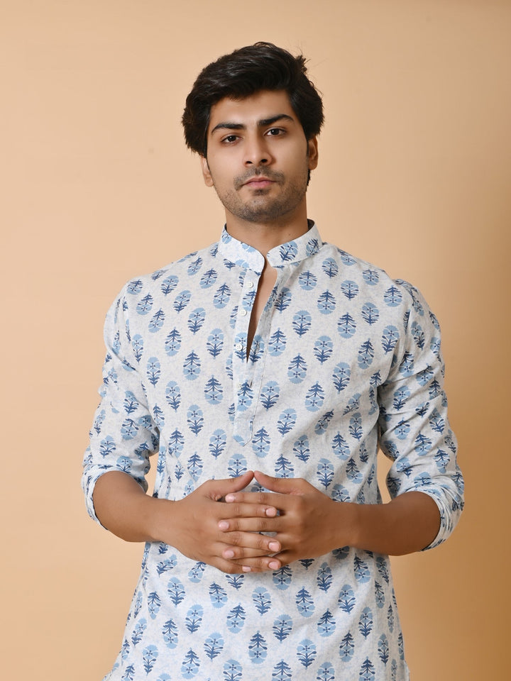 Floral Blue Only Kurta