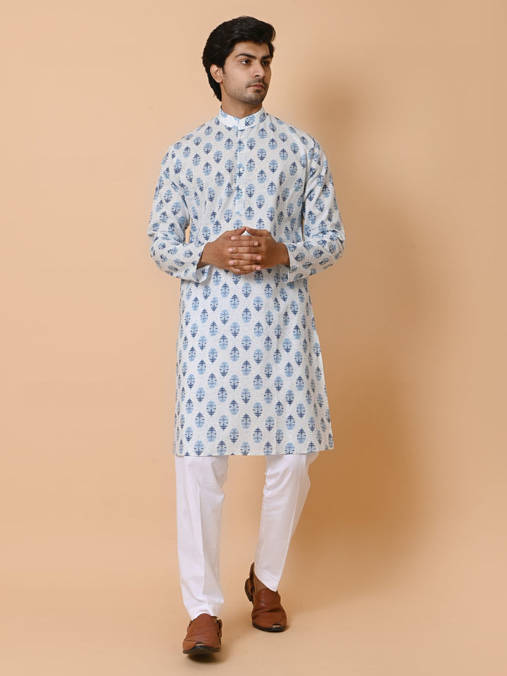 Floral Blue Only Kurta