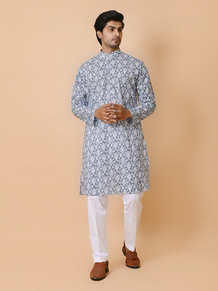 Ethnic Motifs Grey Only Kurta