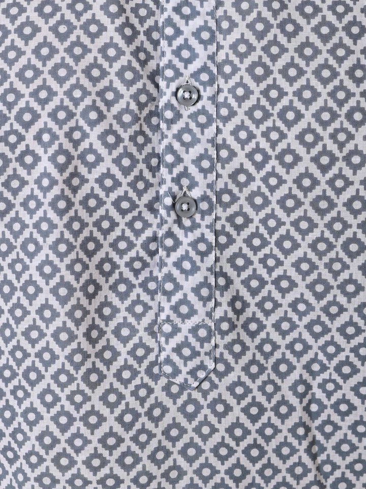 Geometric Grey Only Kurta
