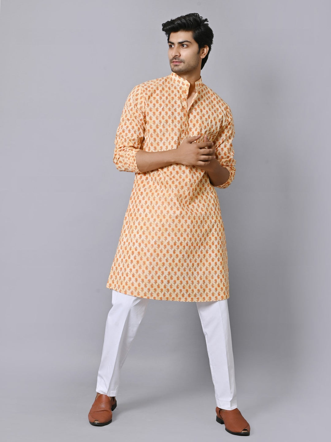 Floral Mustard Only Kurta