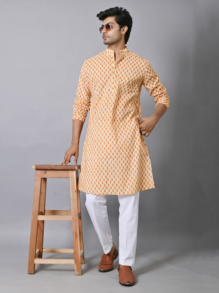 Floral Mustard Only Kurta