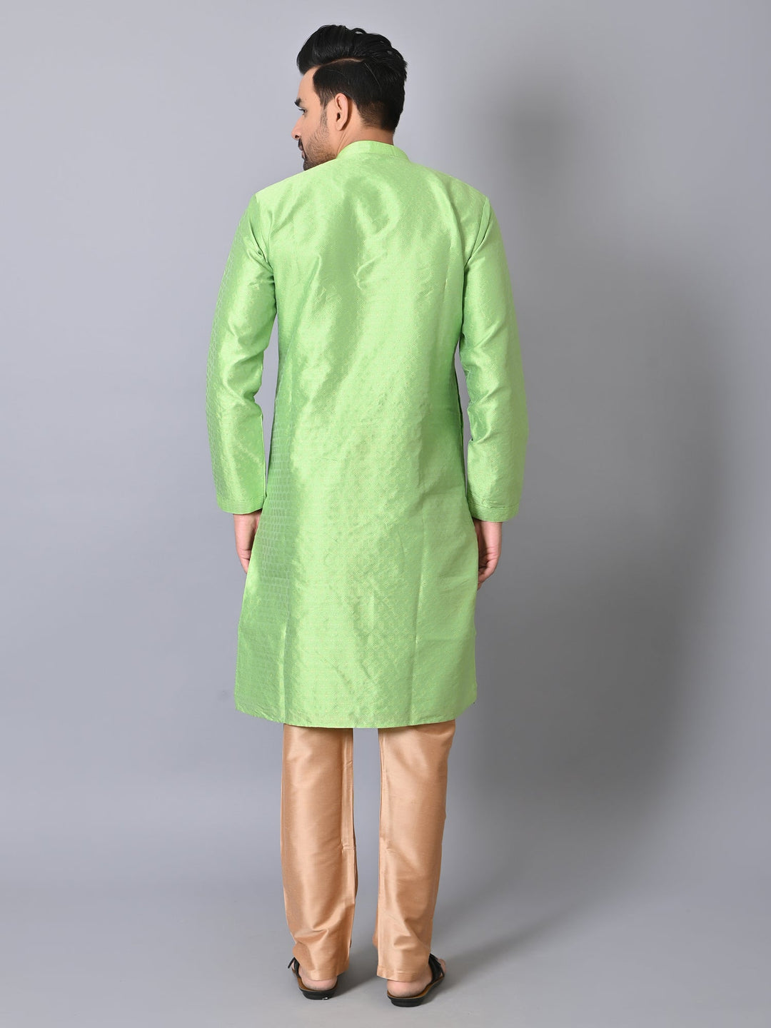 Textured Green Kurta Set