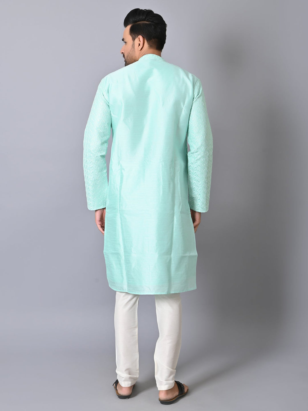 Leafs Sea Green Kurta Set