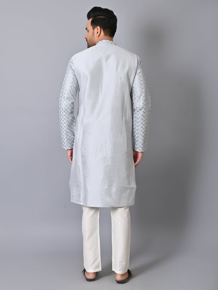 Leafs Grey Kurta Set