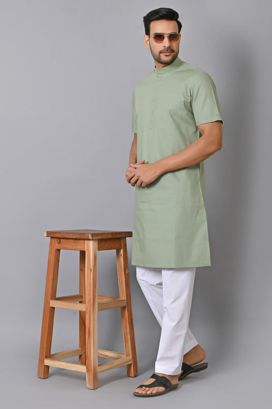 Solid Green Only Kurta