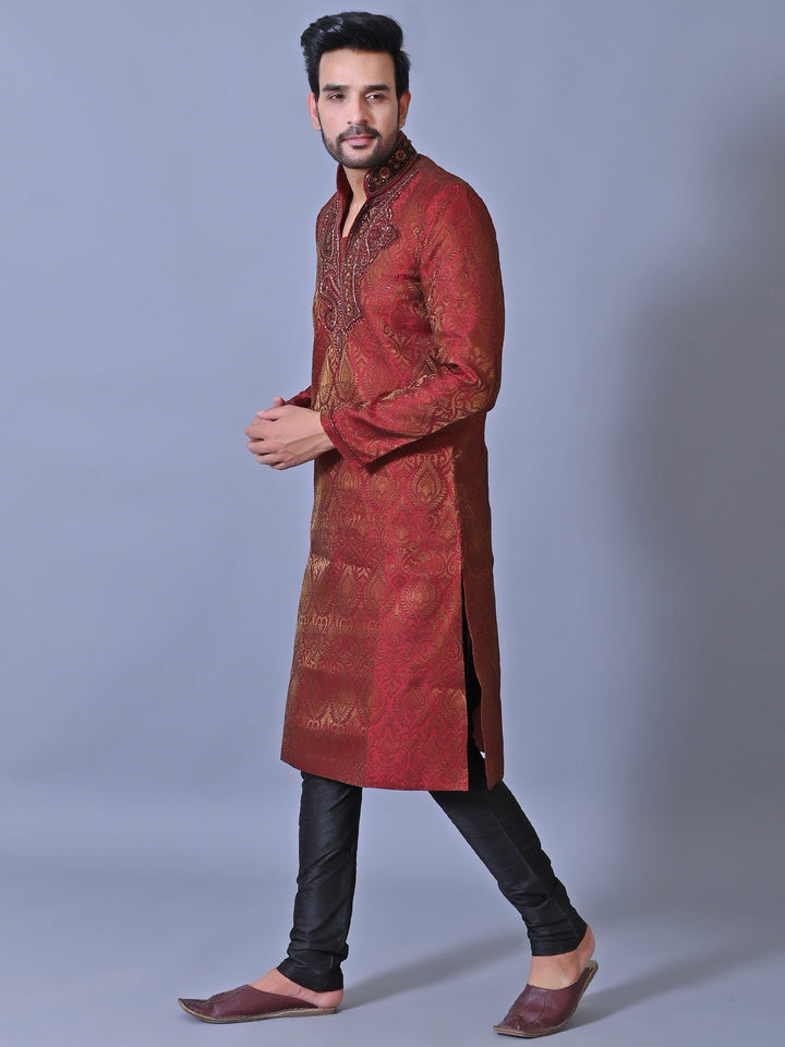 Ethnic Motifs Red Kurta Set