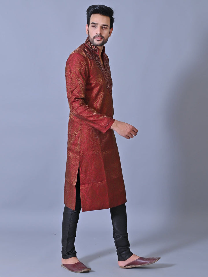 Ethnic Motifs Red Kurta Set