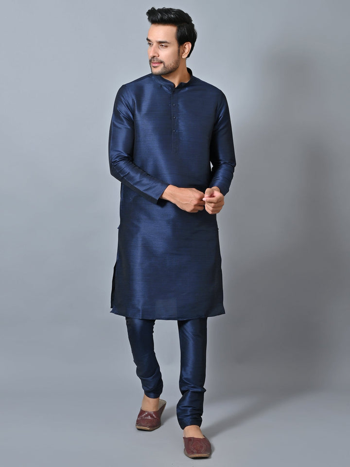 Solid Navy Blue Kurta Set