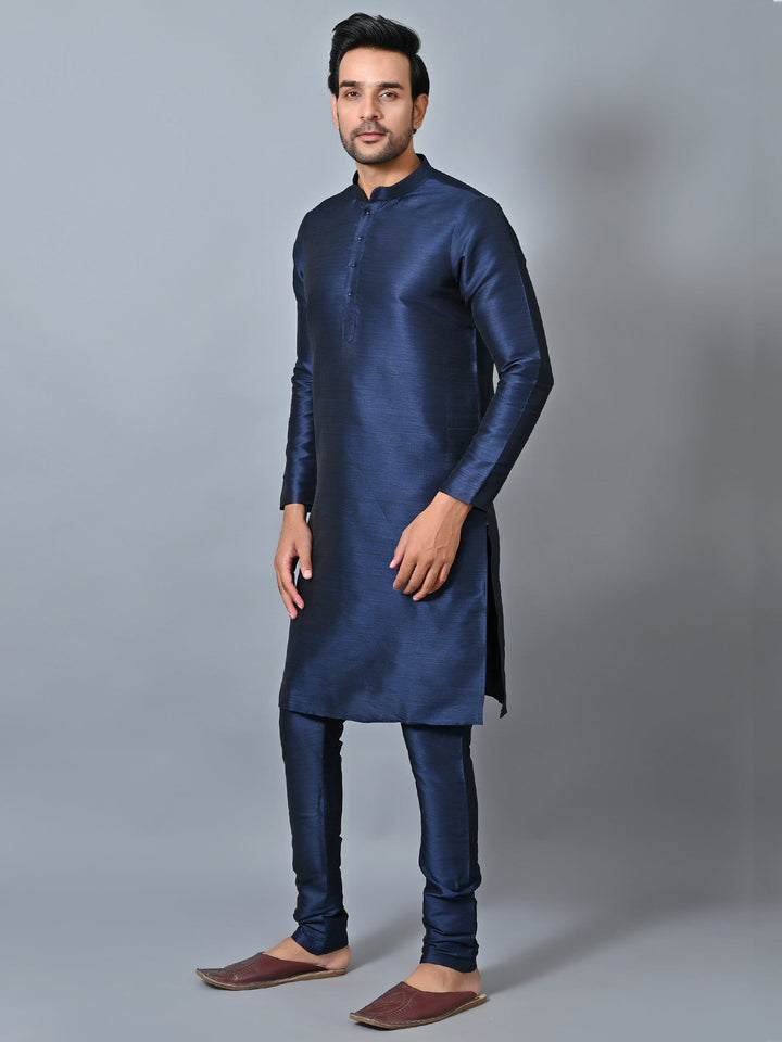 Solid Navy Blue Kurta Set