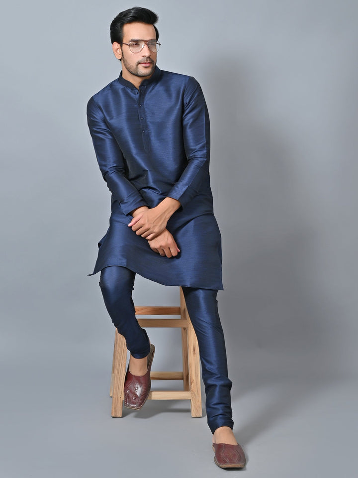 Solid Navy Blue Kurta Set