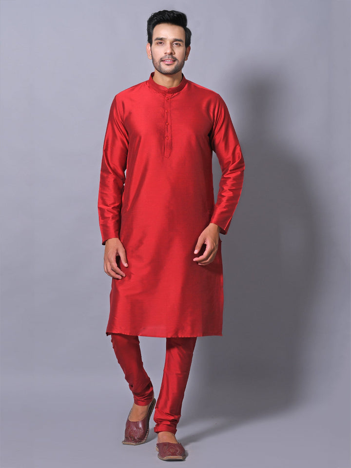 Solid Red Kurta Set