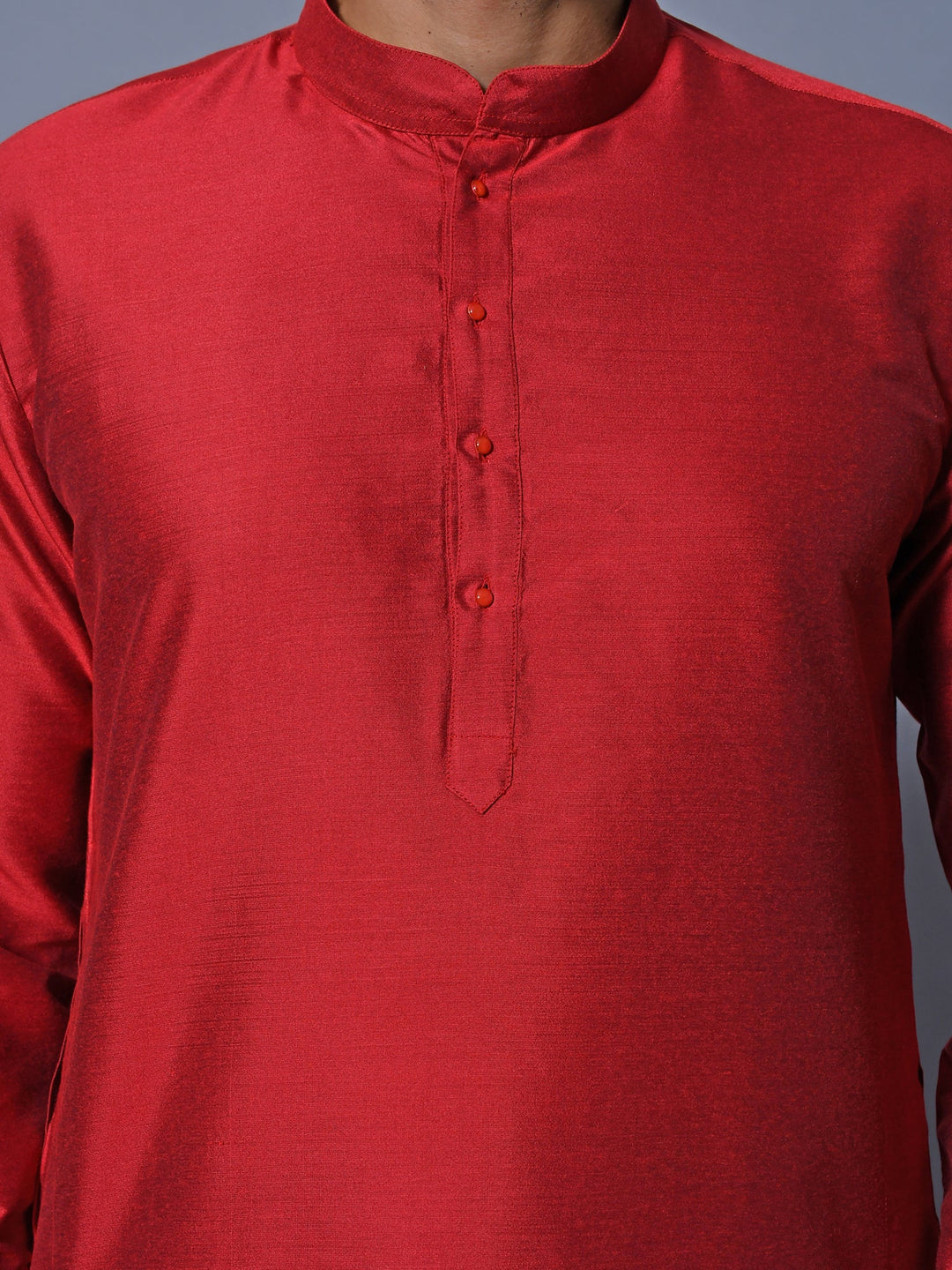 Solid Red Kurta Set