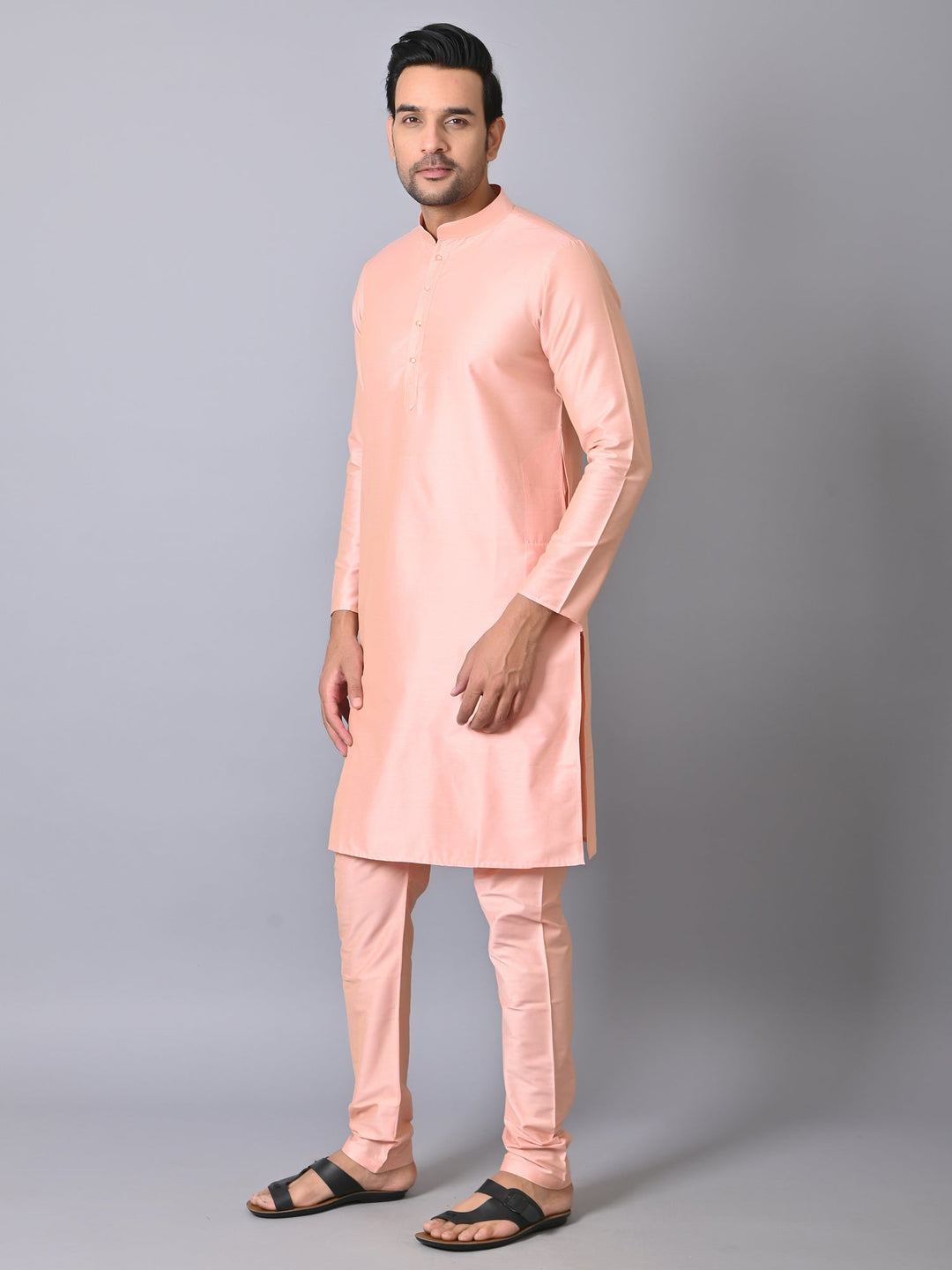 Solid Peach Kurta Set