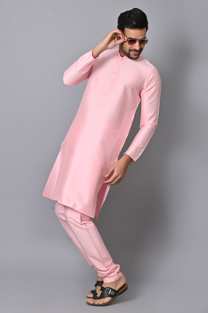 Solid Pink Kurta Set